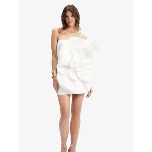 Bardot Domonique mini dress size US6/M with oversized bow NWT